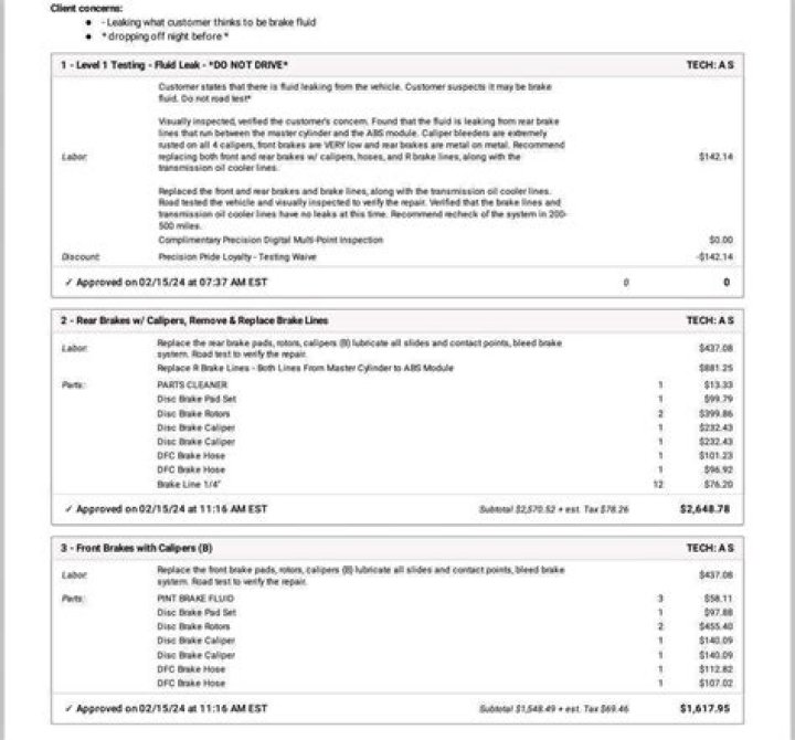 brake replacement estimate brake replacement estimate