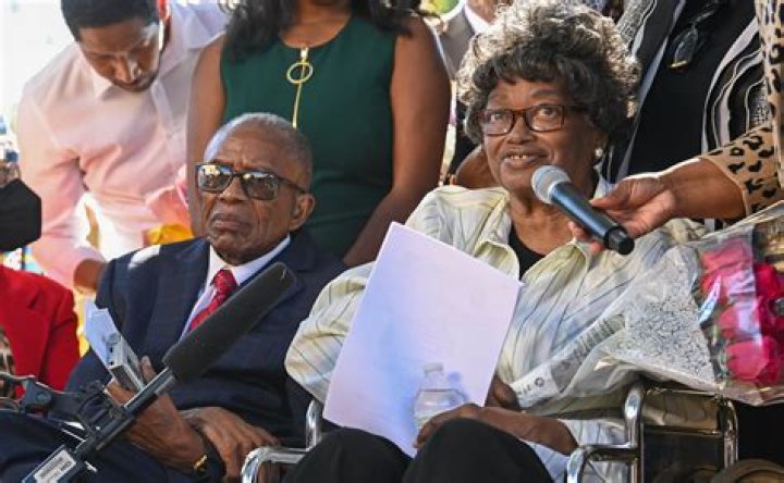 Claudette Colvin, 82, speaks alongside Civil rights attorney Fred Gray