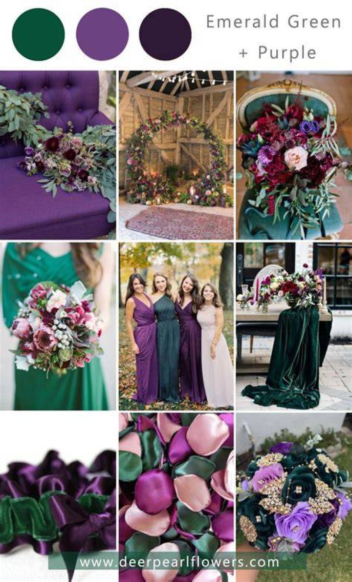 Emerald green and purple wedding Theme Emerald green and purple wedding Theme