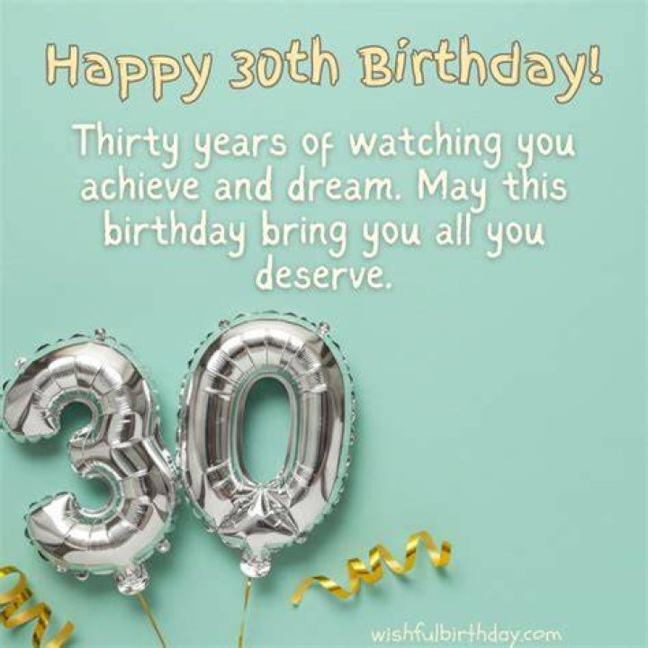 Happy 30th birthday.