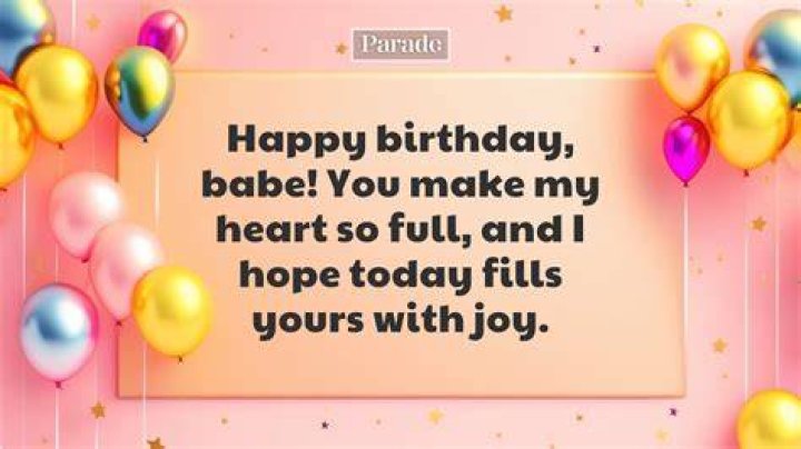 Happy birthday, girlfriend.