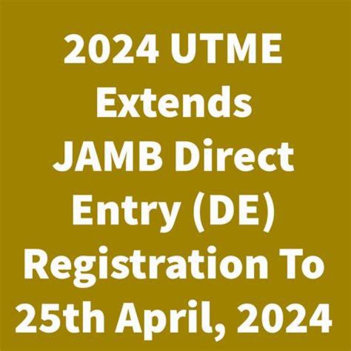 JAMB extends 2024 Direct Entry registration by two weeks JAMB extends 2024 Direct Entry registration by two weeks