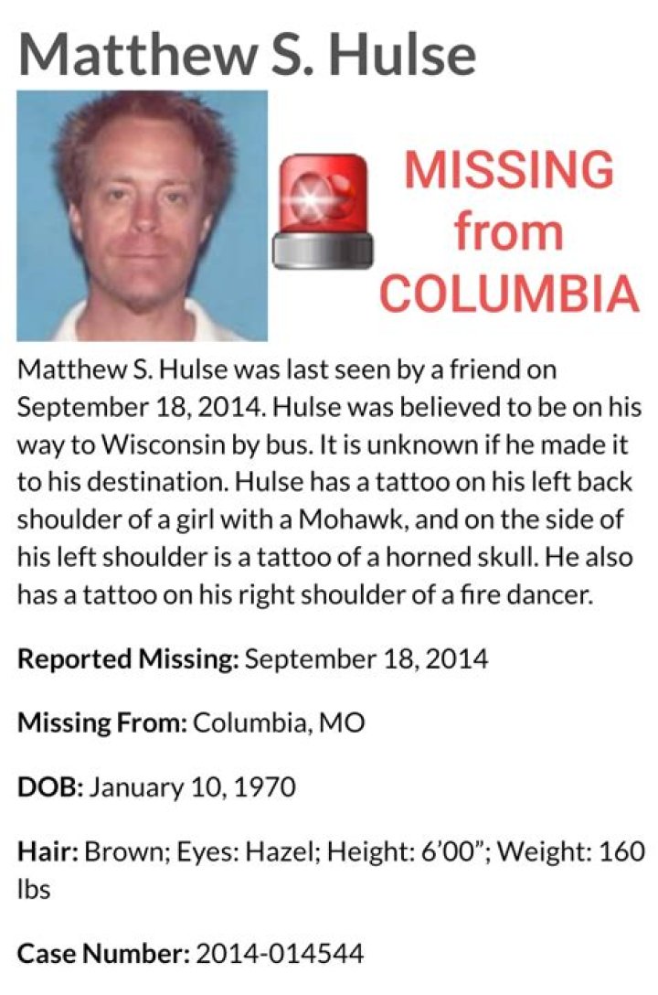 Matthew Hulse missing