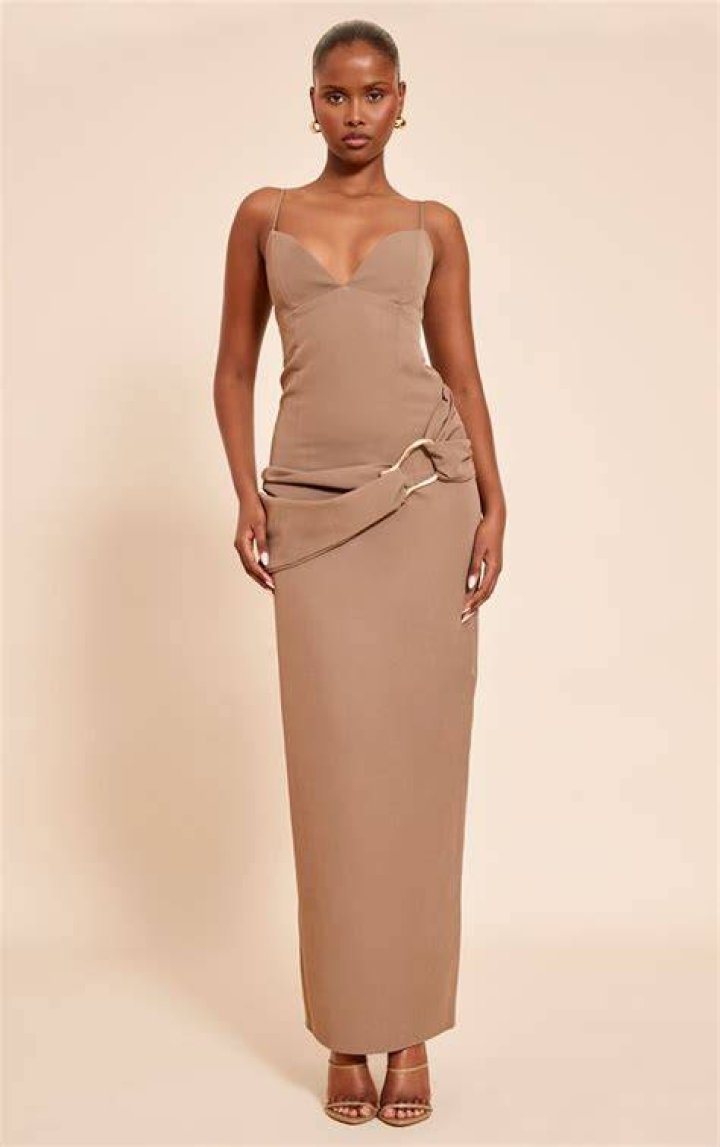Maxi dress with belt, wrap coat, and jumpsuit Maxi dress with belt, wrap coat, and jumpsuit