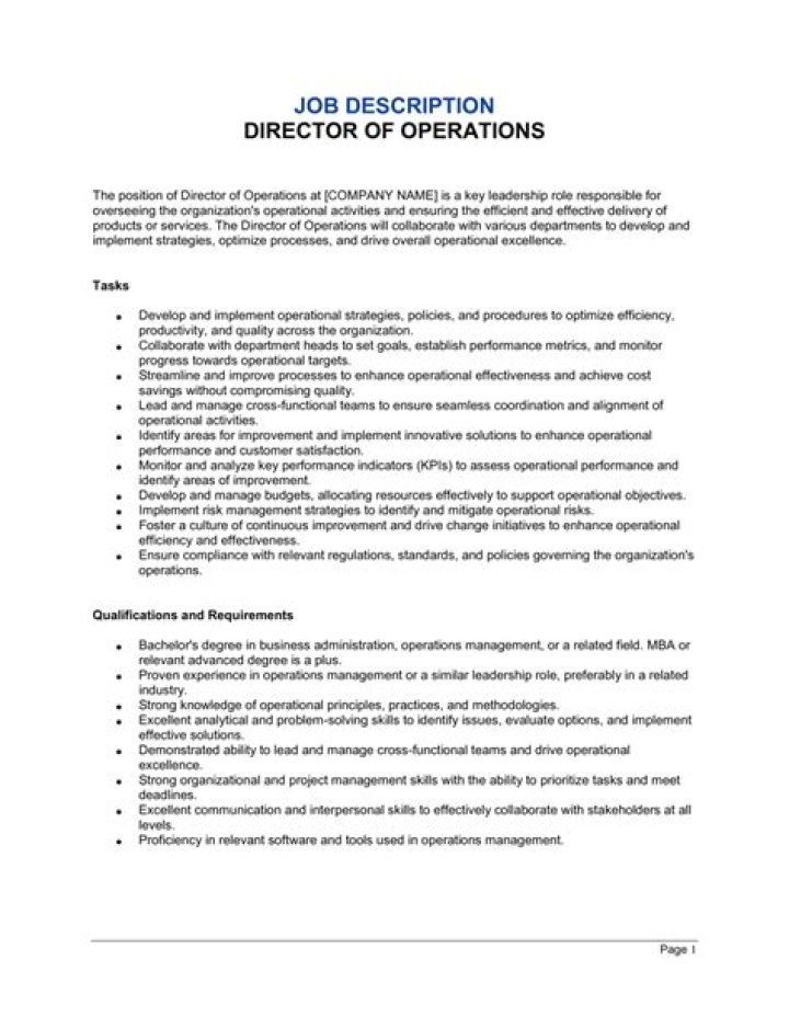 Operations Director