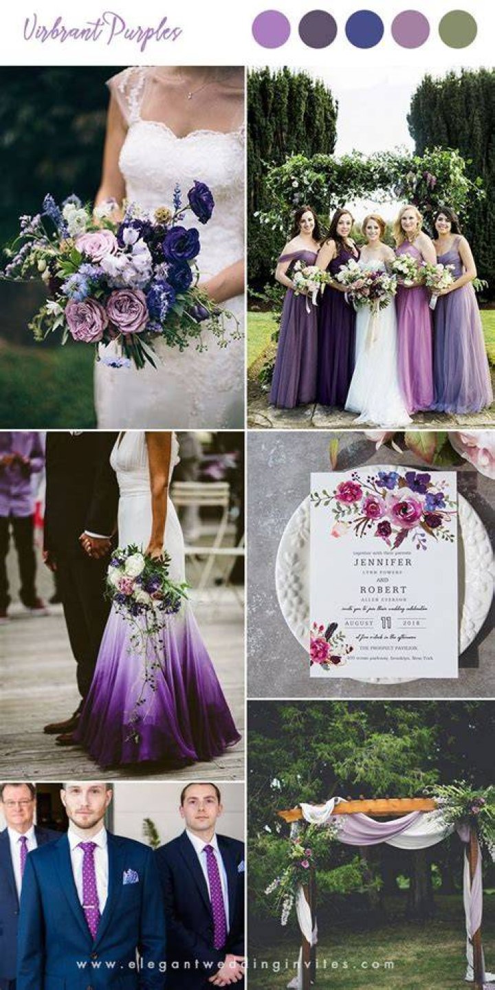Purple wedding colors Purple wedding colors