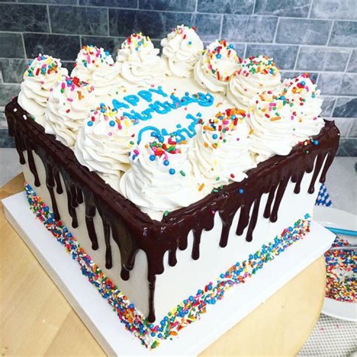 Square birthday cake Square birthday cake
