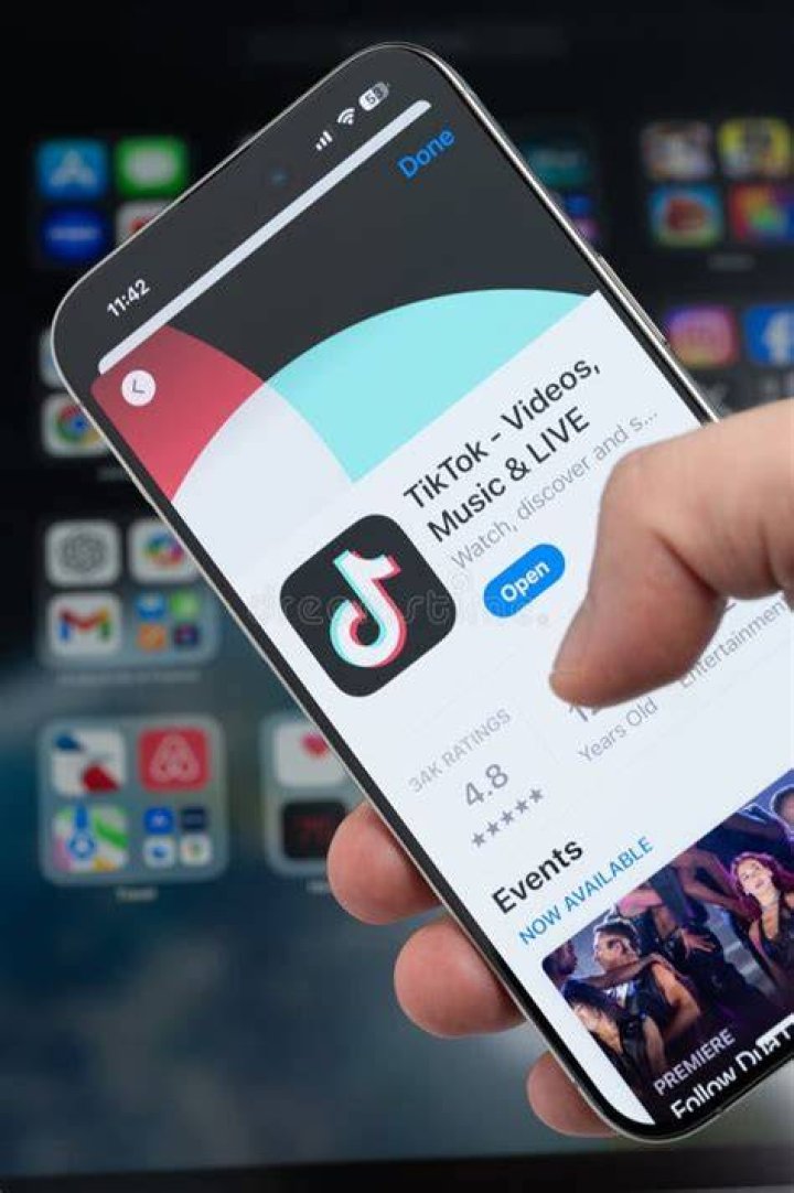 tiktok app on screen