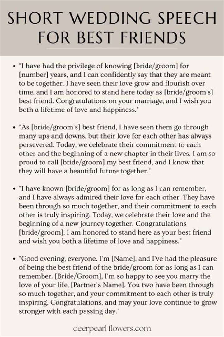 Wedding speeches toasts